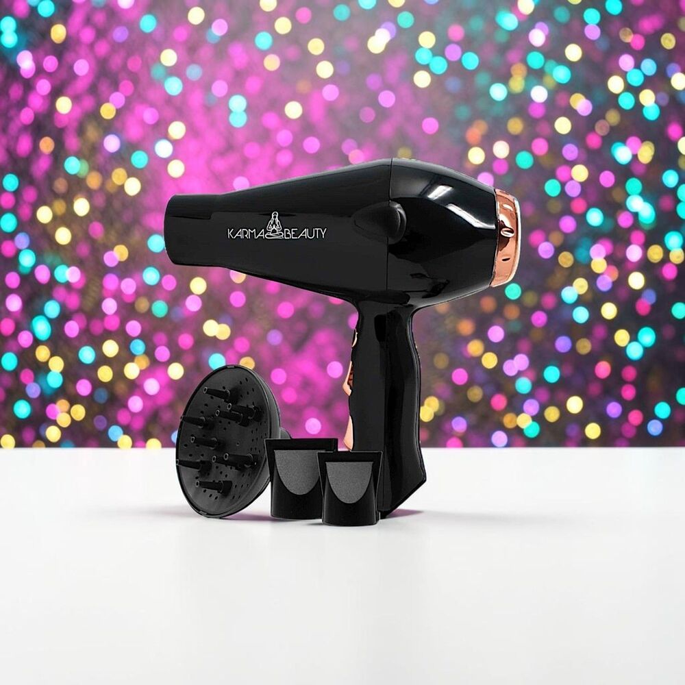 Karma Beauty Alpha Wave Pro Blow Dryer in Black Brand New In Box MSRP $229